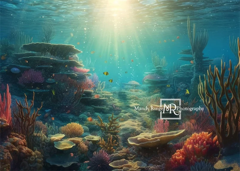 Kate Summer Underwater Ocean Backdrop Designed by Mandy Ringe Photography - Image 2