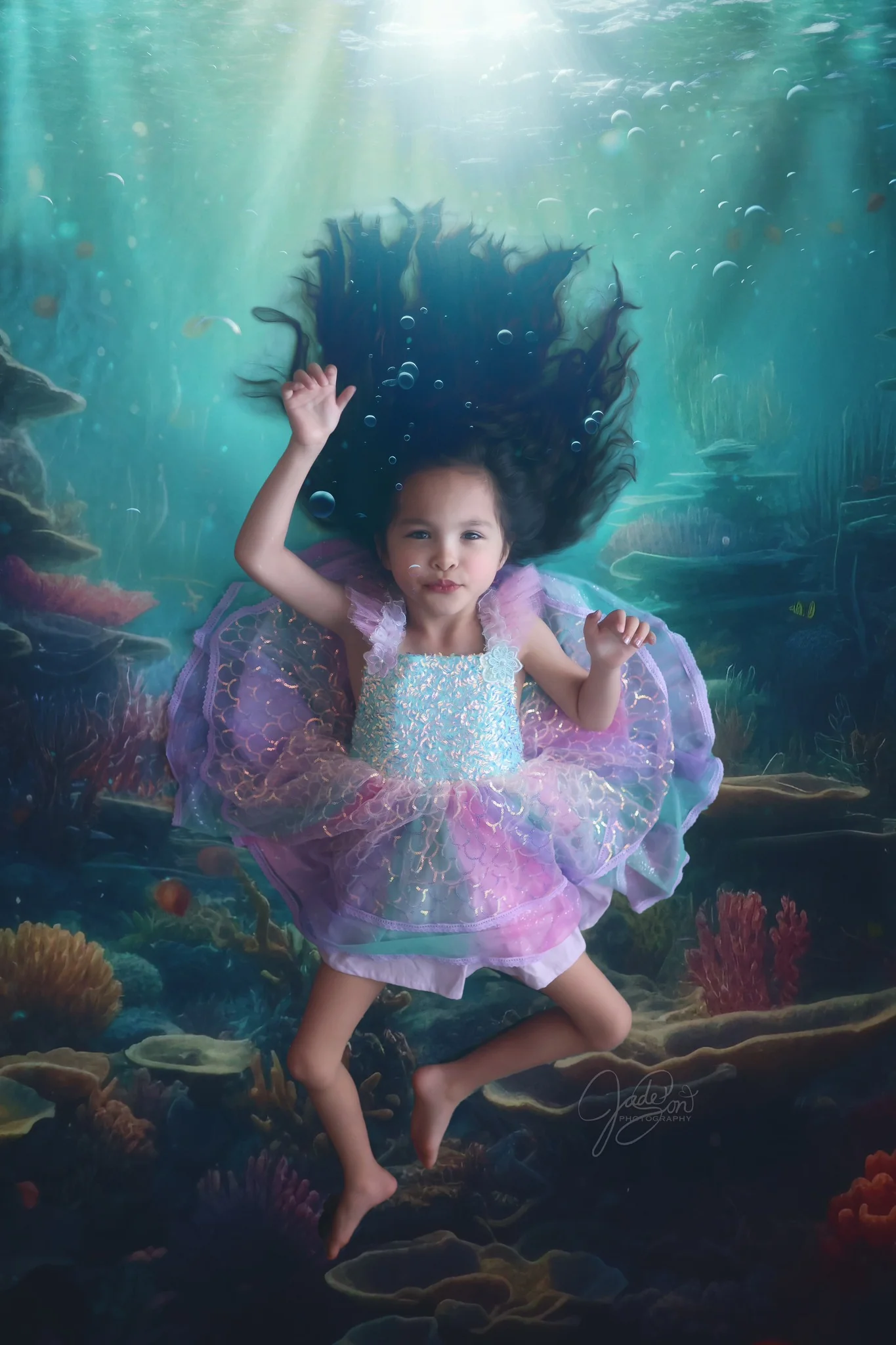Kate Summer Underwater Ocean Backdrop Designed by Mandy Ringe Photography - Image 4