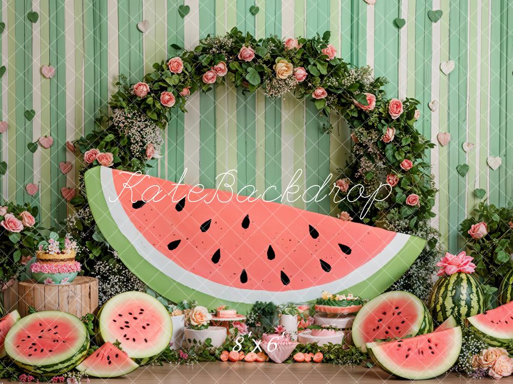 Kate Summer Watermelon Arch Green Backdrop Designed by Emetselch - Image 3