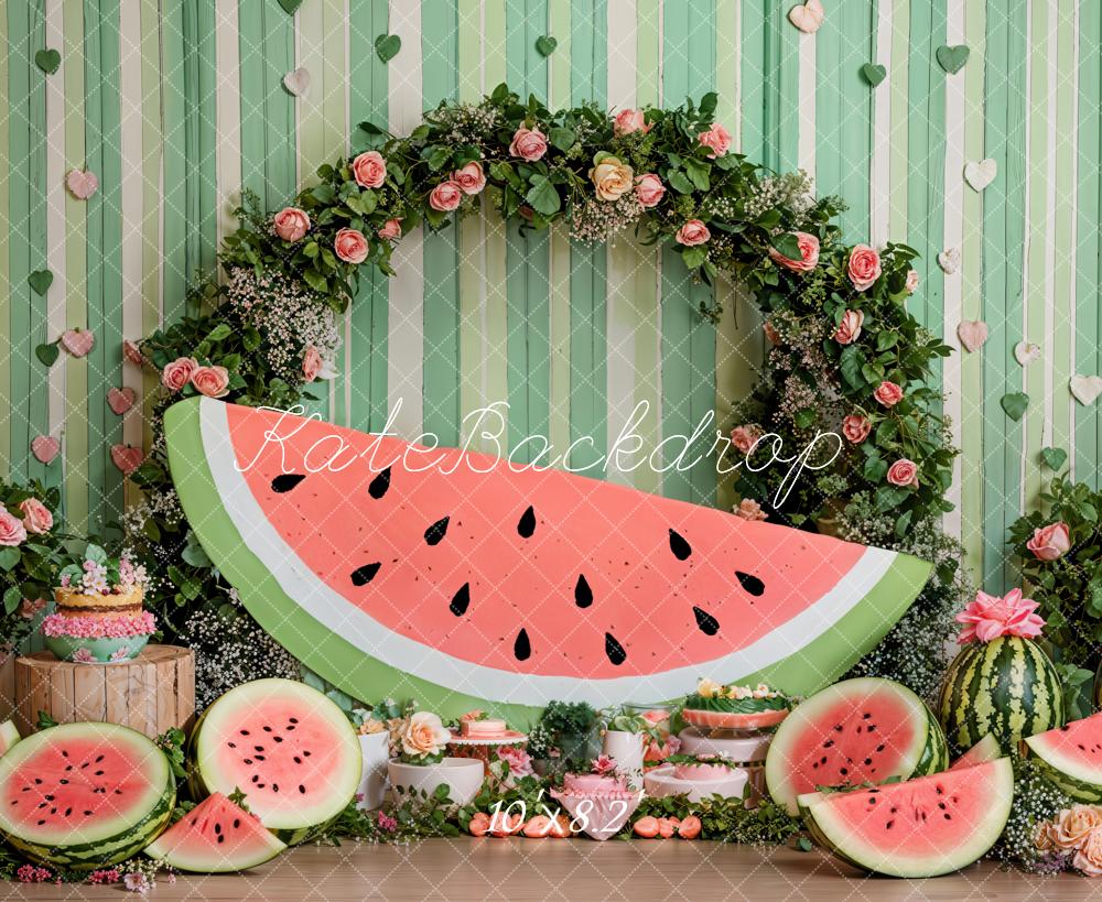 Kate Summer Watermelon Arch Green Backdrop Designed by Emetselch - Image 5