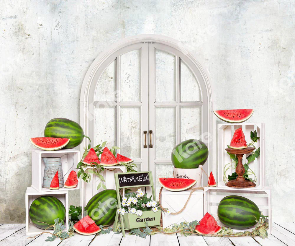 Kate Summer Watermelon Cake Smash Backdrop Designed by Emetselch - Image 3