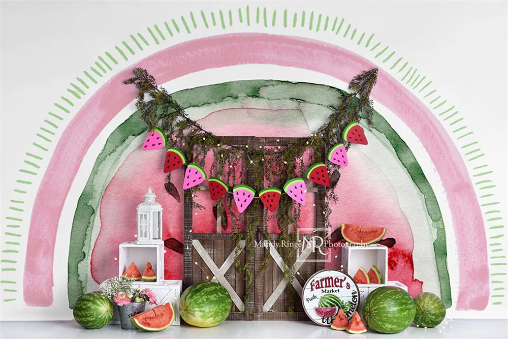 Kate Summer Watermelon Backdrop Designed by Mandy Ringe Photography - Image 2