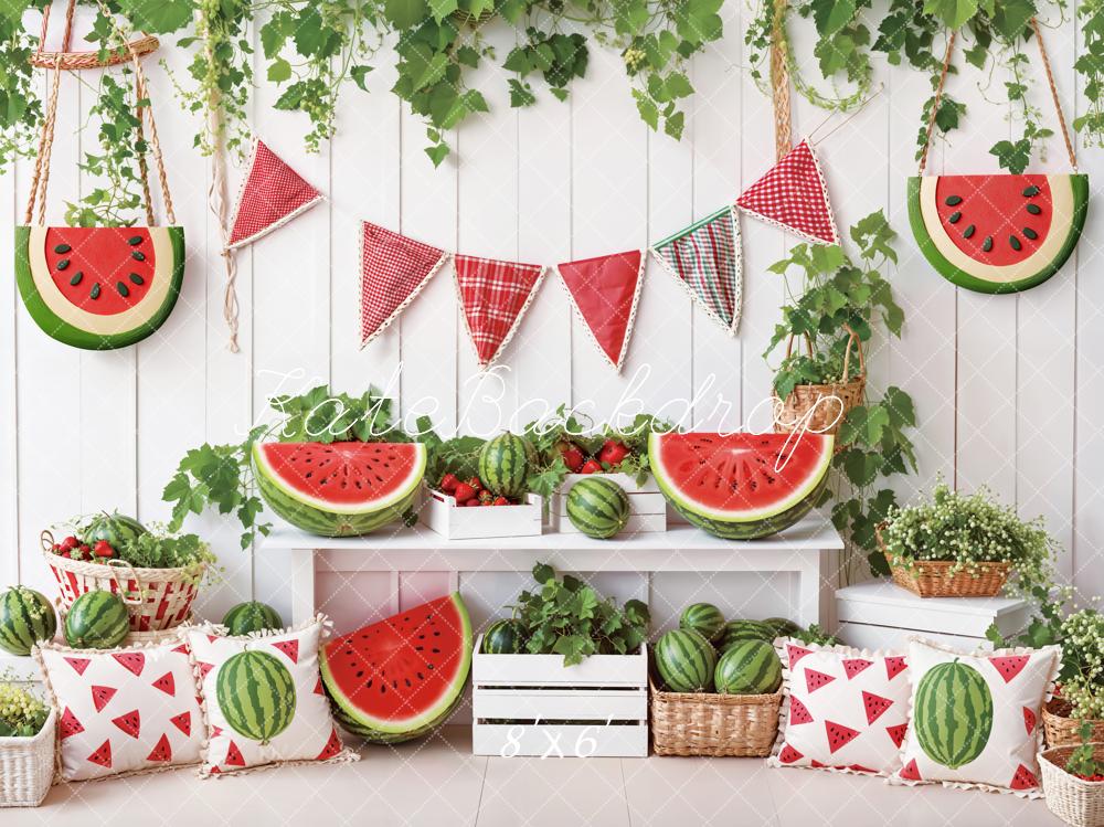 Kate Summer Watermelon Picnic Backdrop Designed by Emetselch - Image 3