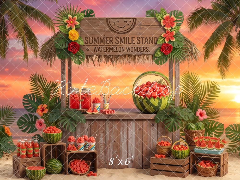 Kate Summer Watermelon Stand Palm Backdrop Designed by Chain Photography - Image 3