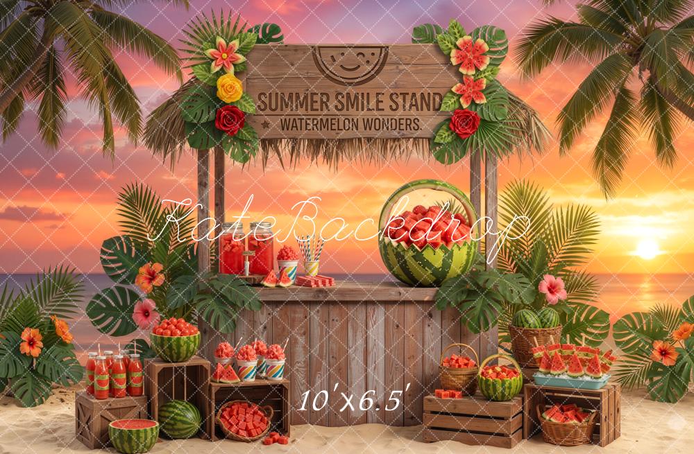 Kate Summer Watermelon Stand Palm Backdrop Designed by Chain Photography - Image 4