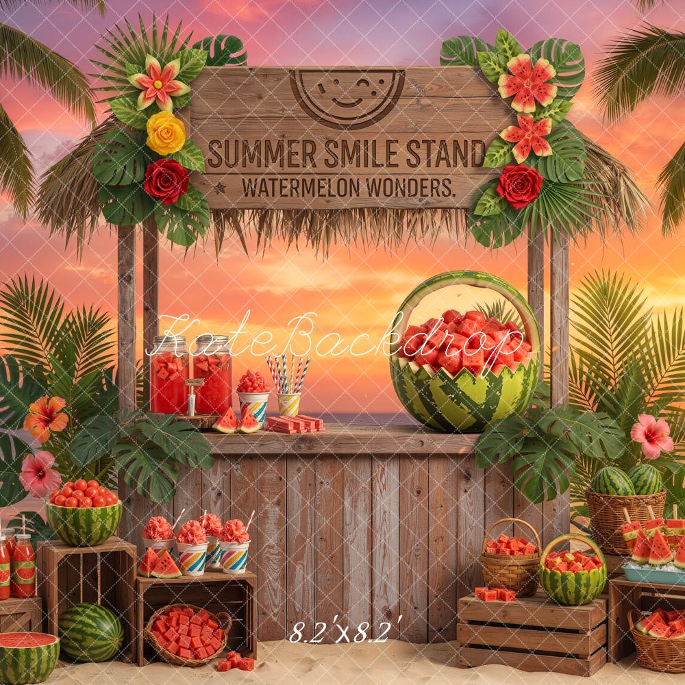 Kate Summer Watermelon Stand Palm Backdrop Designed by Chain Photography - Image 5