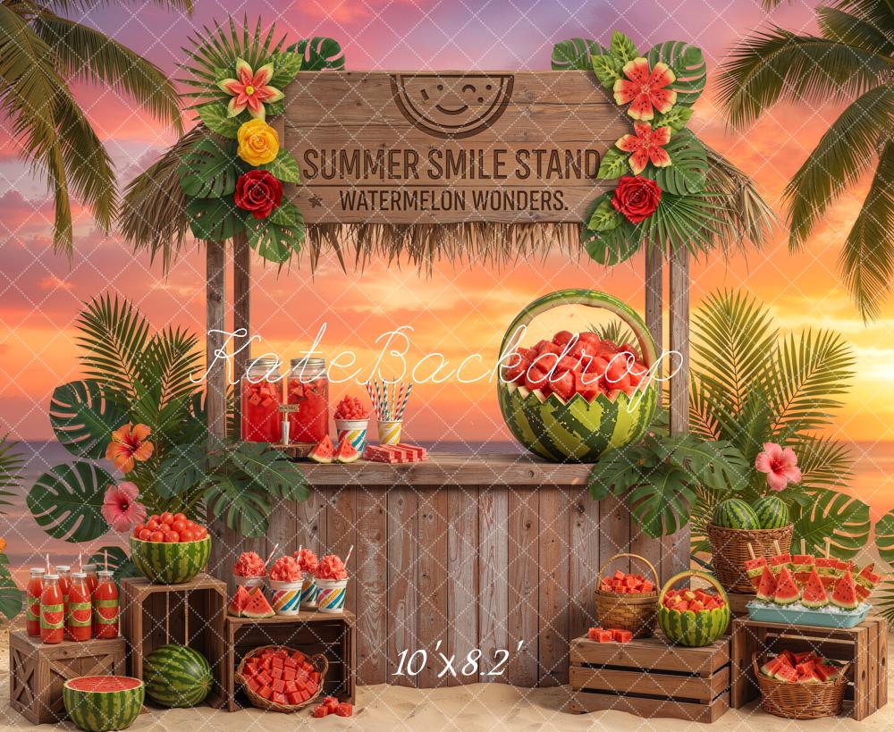 Kate Summer Watermelon Stand Palm Backdrop Designed by Chain Photography - Image 6