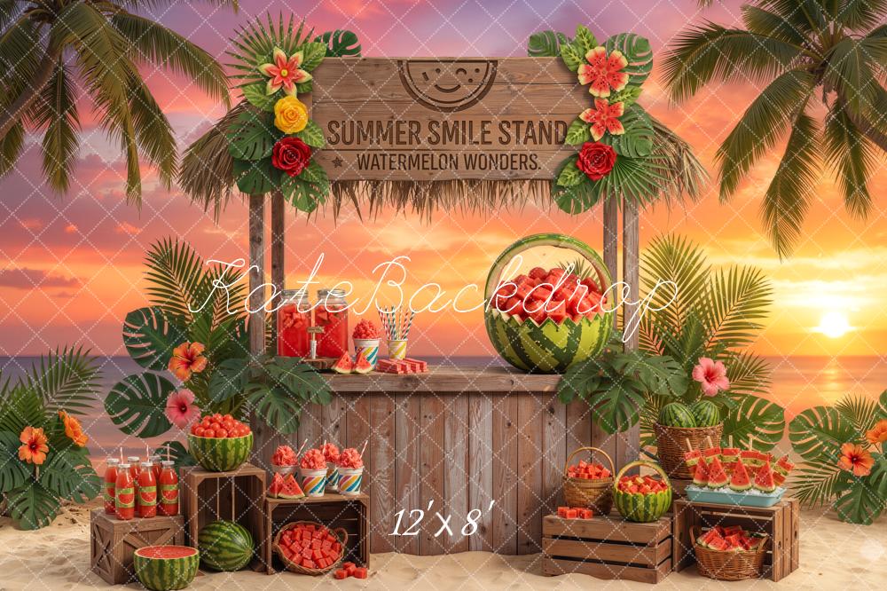 Kate Summer Watermelon Stand Palm Backdrop Designed by Chain Photography - Image 8