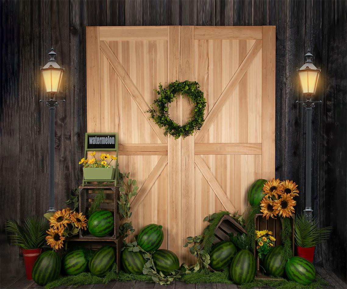Kate Summer Watermelon with Door Backdrop Designed by Jia Chan Photography - Image 3