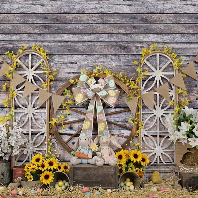 Kate Sunflower Easter Backdrop - Image 2