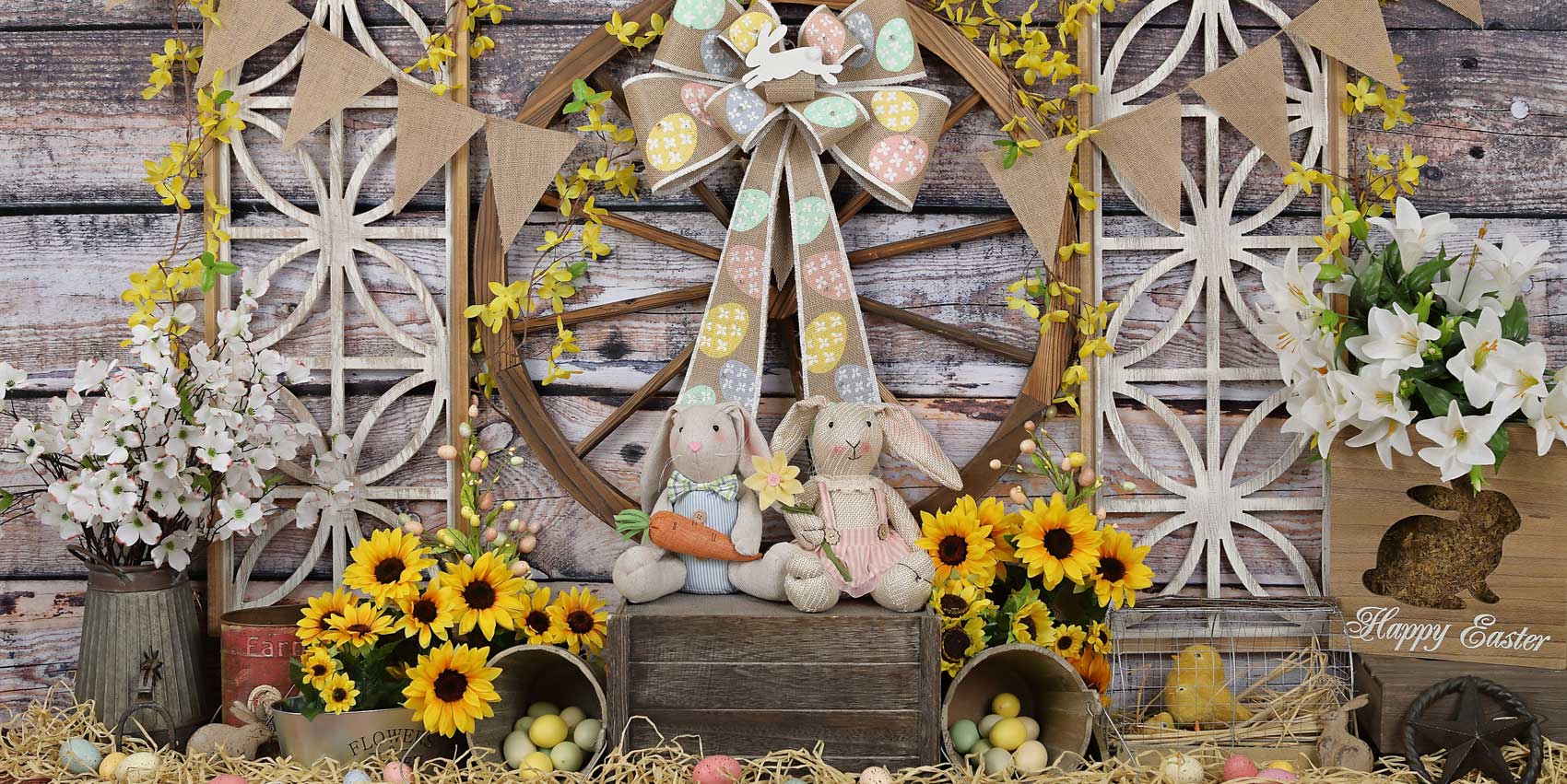 Kate Sunflower Easter Backdrop - Image 3
