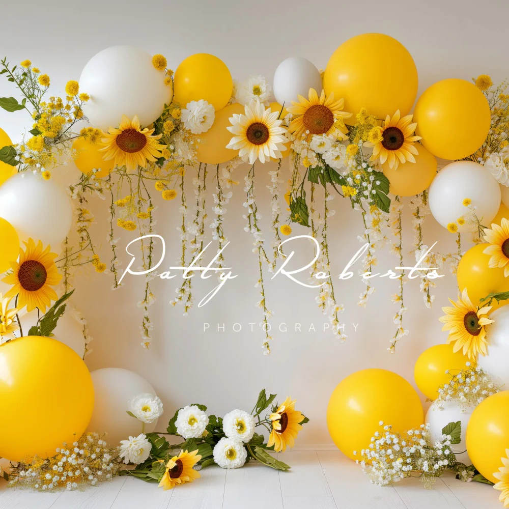 Kate Sunflowers and Balloons Garland Backdrop Designed by Patty Robert - Image 2