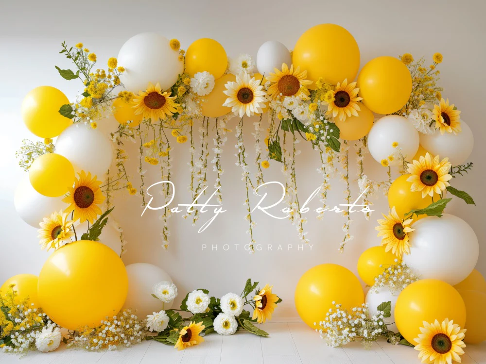 Kate Sunflowers and Balloons Garland Backdrop Designed by Patty Robert - Image 3