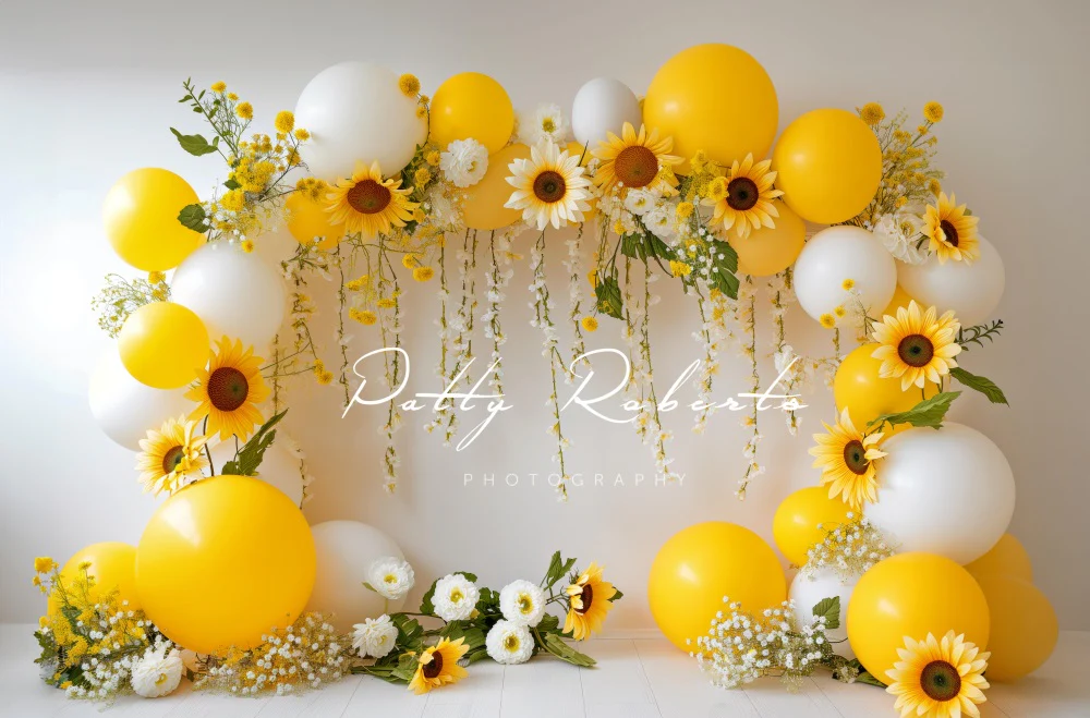 Kate Sunflowers and Balloons Garland Backdrop Designed by Patty Robert - Image 4