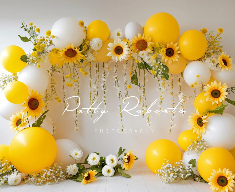 Kate Sunflowers and Balloons Garland Backdrop Designed by Patty Robert - Image 5