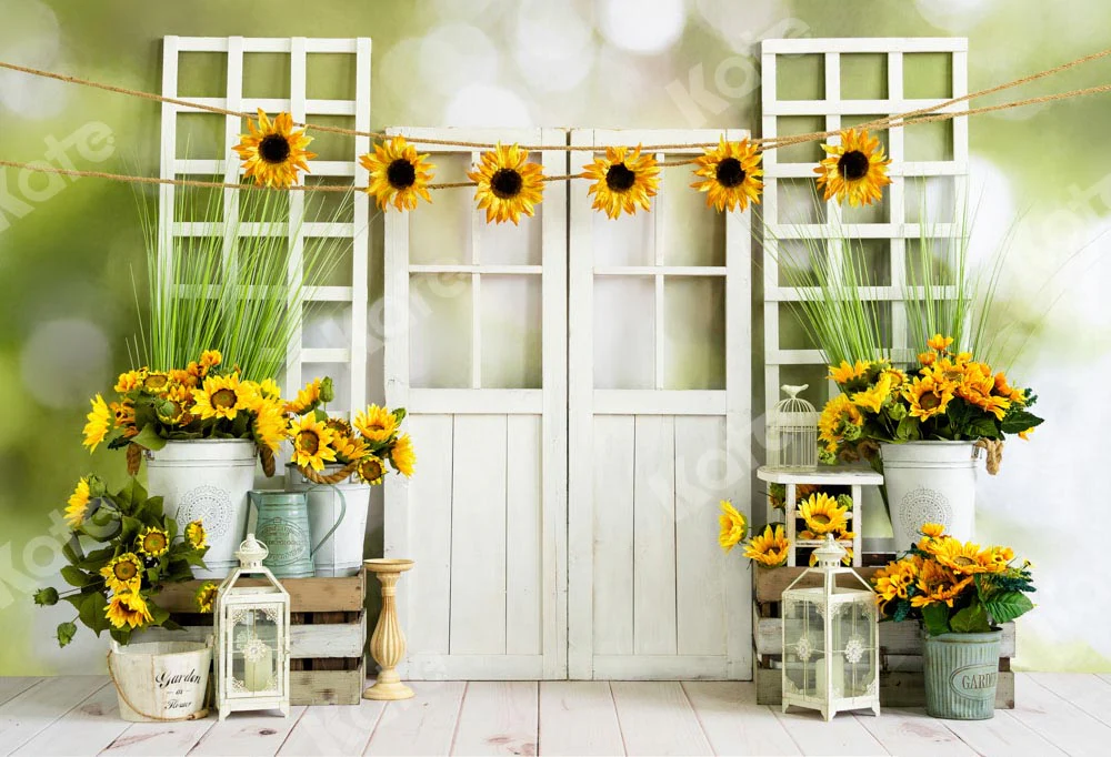 Kate Sunflowers Window Summer Backdrop Designed by Emetselch - Image 2