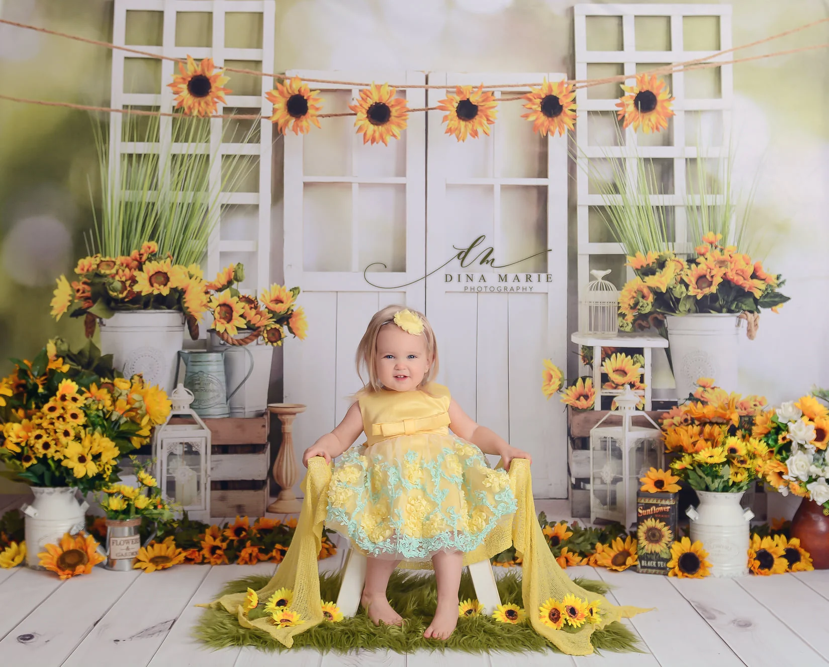 Kate Sunflowers Window Summer Backdrop Designed by Emetselch - Image 3