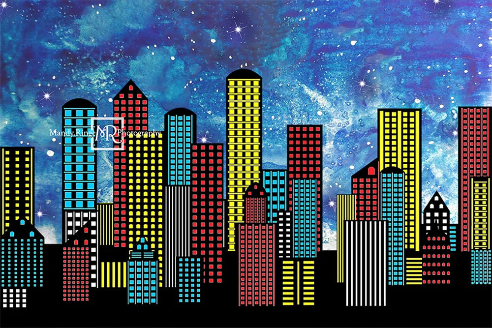 Kate Superhero City Backdrop Designed by Mandy Ringe Photography - Image 2