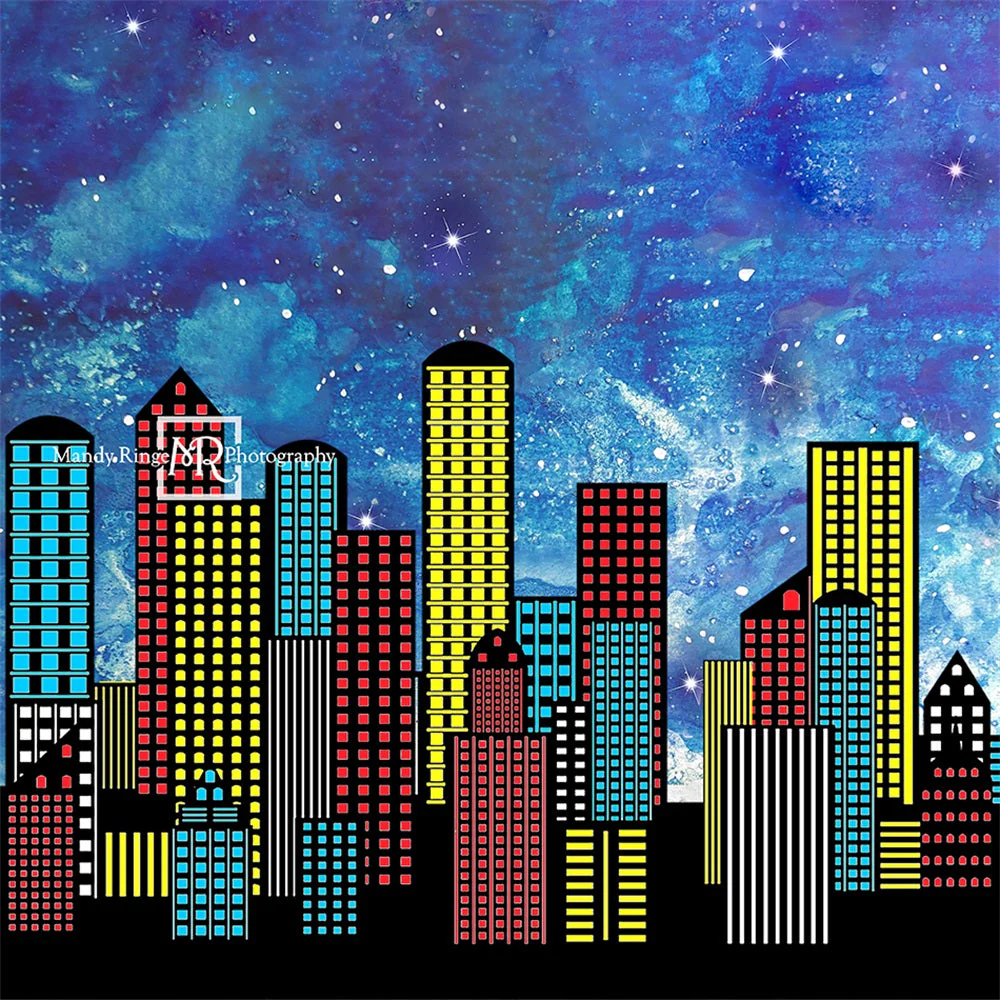 Kate Superhero City Backdrop Designed by Mandy Ringe Photography - Image 6