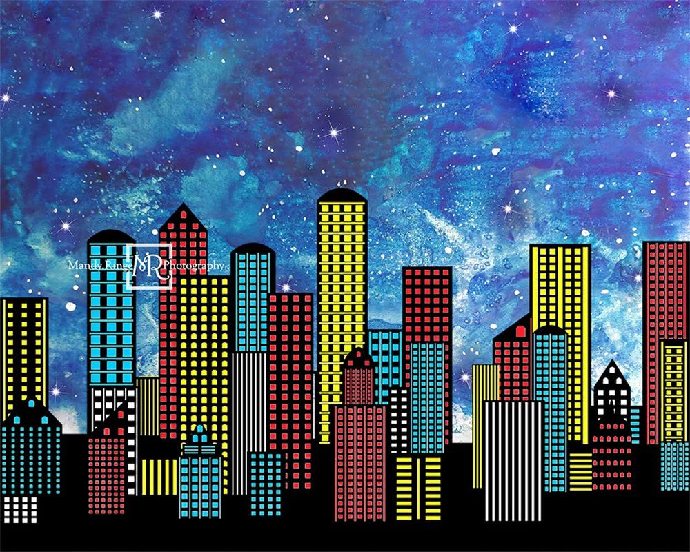 Kate Superhero City Backdrop Designed by Mandy Ringe Photography - Image 7