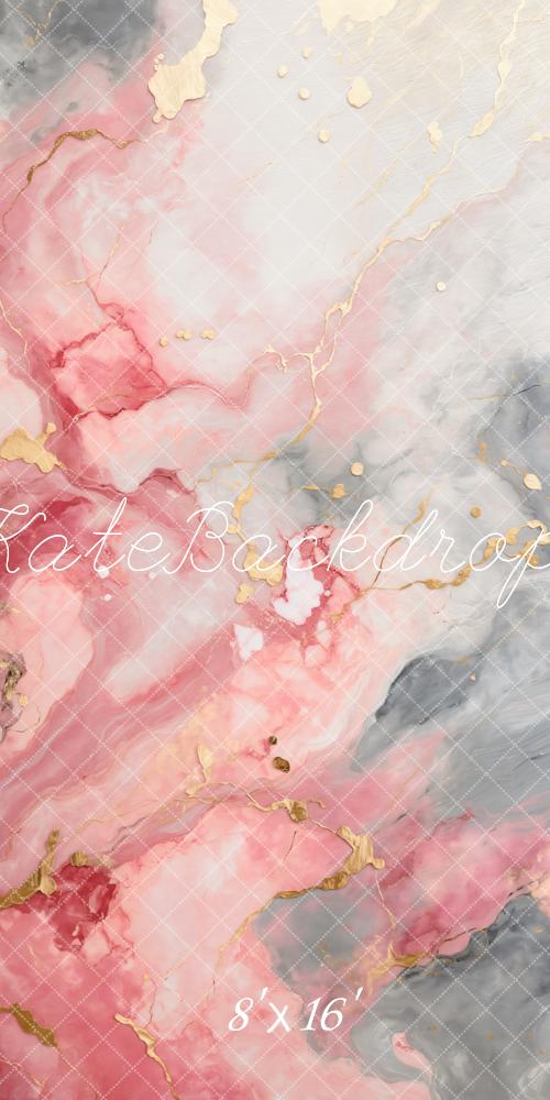 Kate Sweep Abstract Marble Pink Gold Backdrop Designed by Chain Photography - Image 2