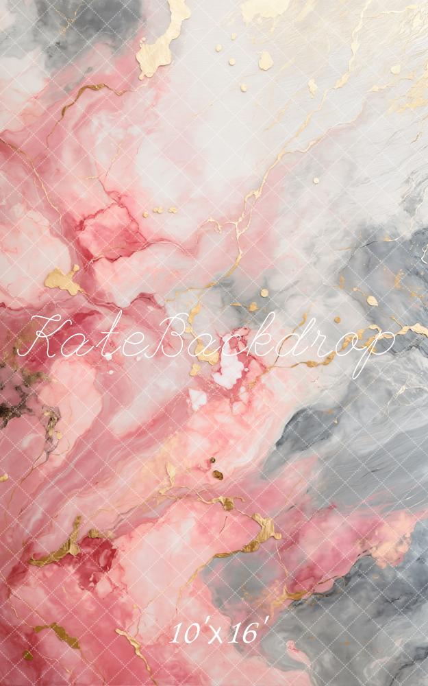 Kate Sweep Abstract Marble Pink Gold Backdrop Designed by Chain Photography - Image 3