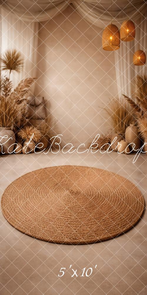 Kate Sweep Boho Pampas Grass Jute Rug Backdrop Designed by Vertigo Productions - Image 2