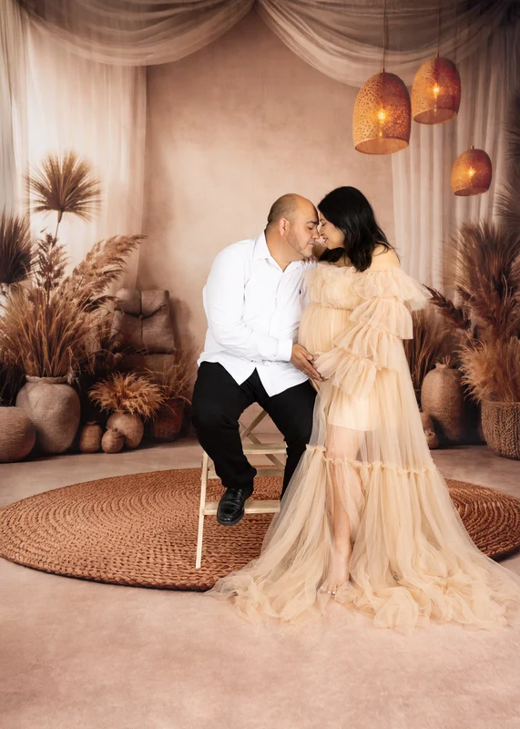 Kate Sweep Boho Pampas Grass Jute Rug Backdrop Designed by Vertigo Productions - Image 3