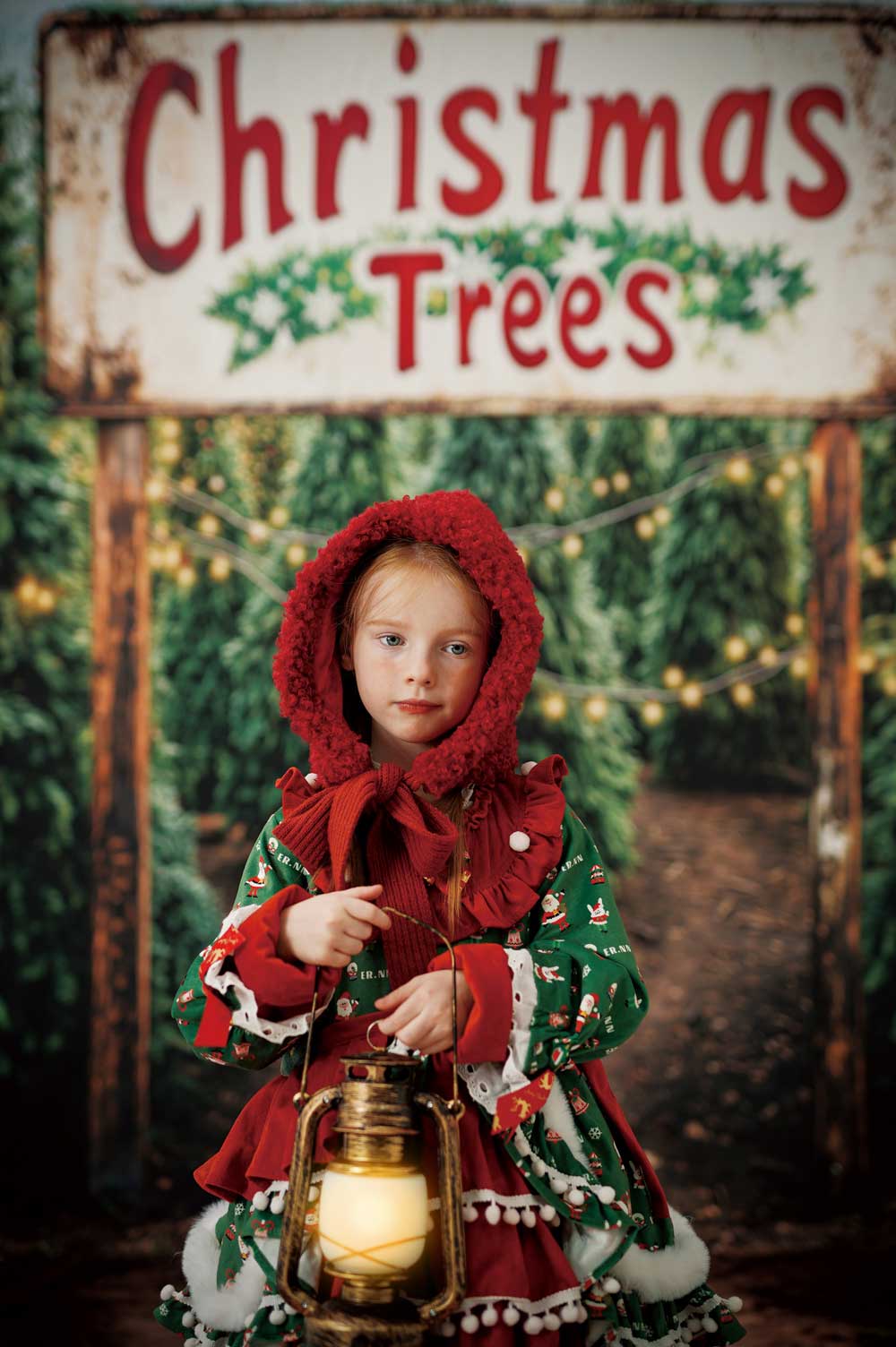 Kate Sweep Christmas Trees Farm Path Backdrop Designed by Emetselch - Image 3