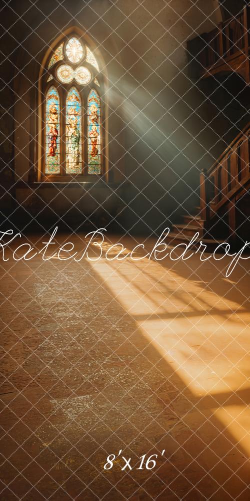 Kate Sweep Church Glass Window Sunlight Backdrop Designed by Emetselch - Image 2