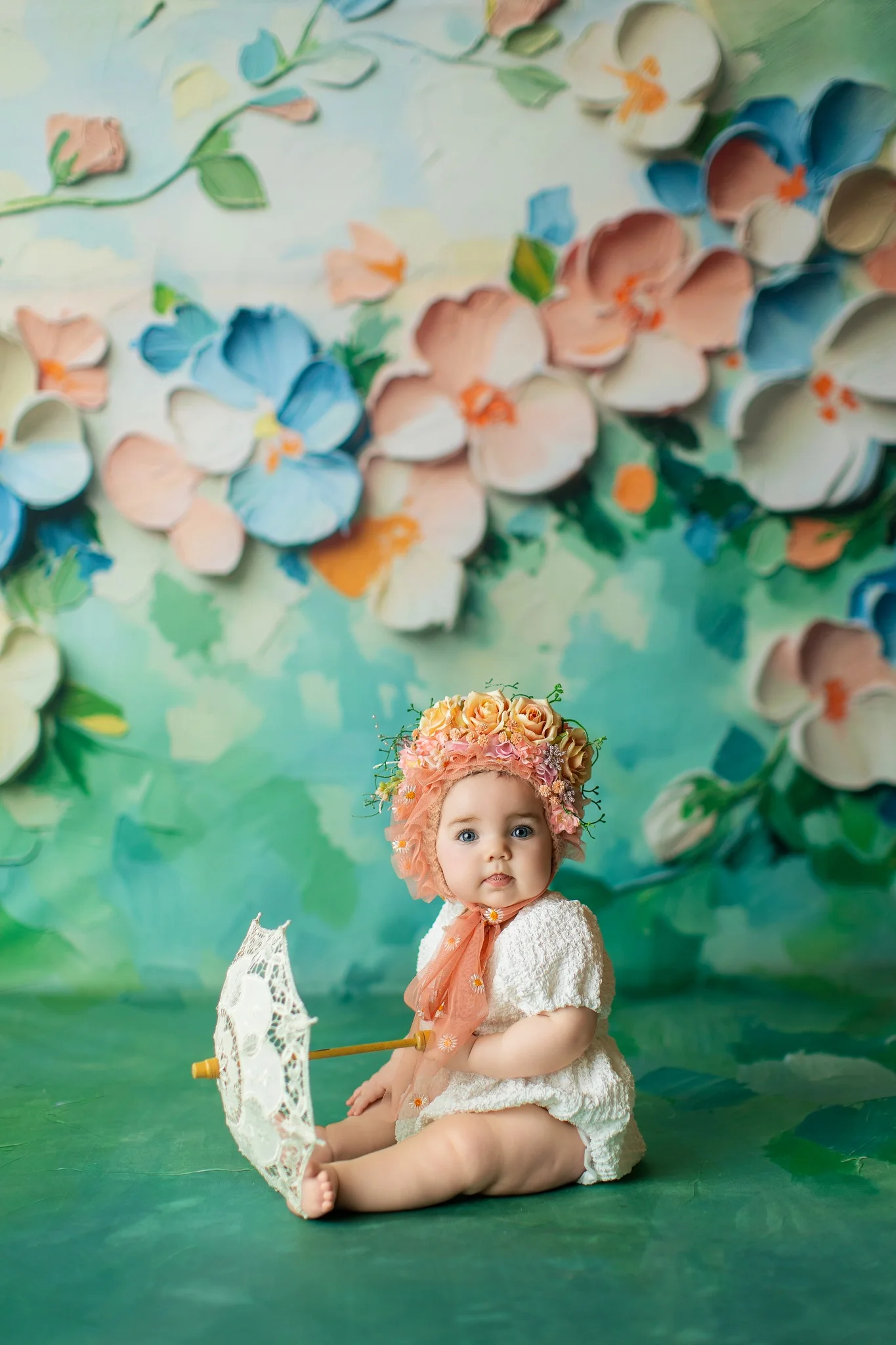 Kate Sweep Paint Floral Pastel Abstract Texture Backdrop Designed by Emetselch - Image 5
