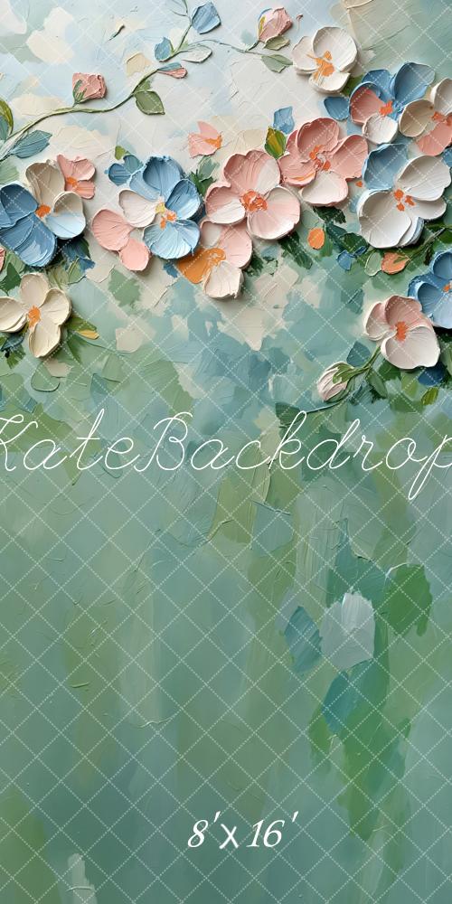 Kate Sweep Paint Floral Pastel Abstract Texture Backdrop Designed by Emetselch - Image 6