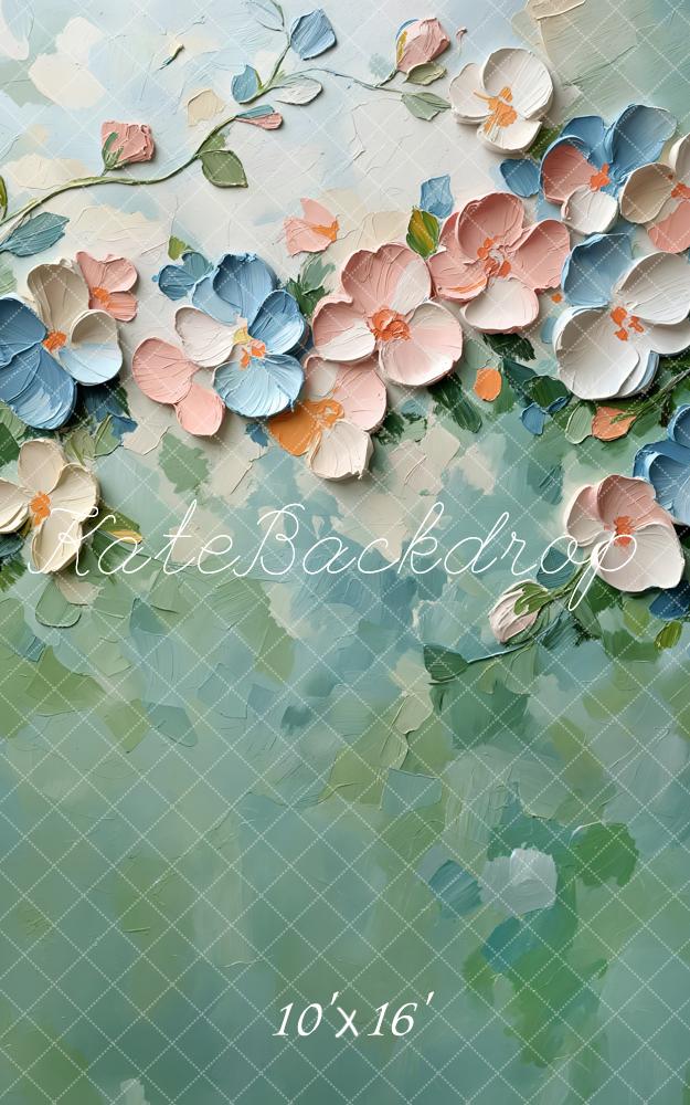 Kate Sweep Paint Floral Pastel Abstract Texture Backdrop Designed by Emetselch - Image 7