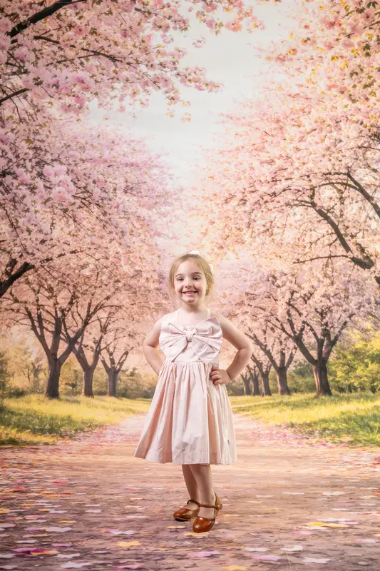 Kate Sweep Spring Cherry Blossom Path Backdrop Designed by Vertigo Productions - Image 3