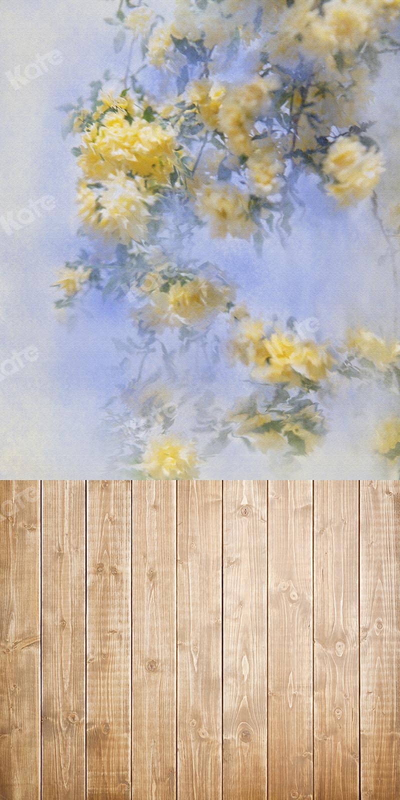 Kate Sweep Spring Floral Wood Backdrop Designed by Chain Photography - Image 2