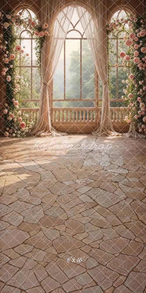 Kate Sweep Spring Flowers Curtain Window Backdrop Designed by Chain Photography - Image 2