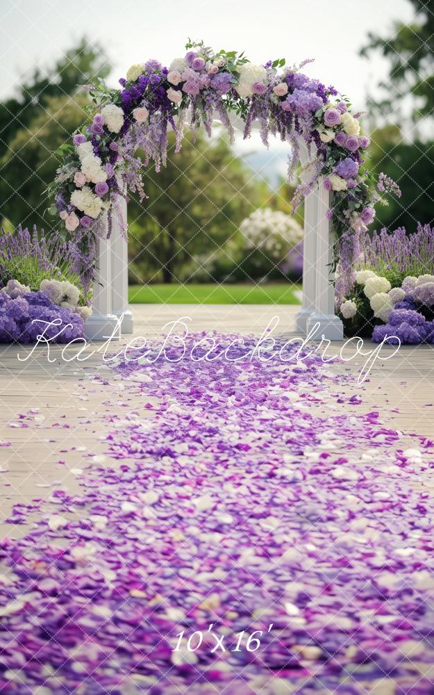 Kate Sweep Spring Lavender Arch Pathway Backdrop Designed by Patty Robert - Image 2