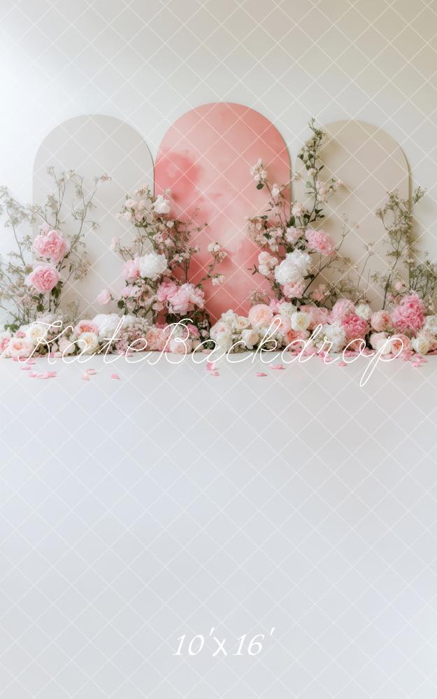 Kate Sweep Spring Pastel Arch Floral Backdrop Designed by Patty Robert - Image 2