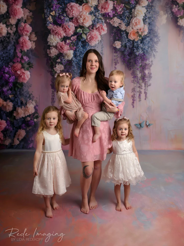Kate Sweep Spring Romantic Wisteria Floral Backdrop Designed by Patty Robert - Image 3