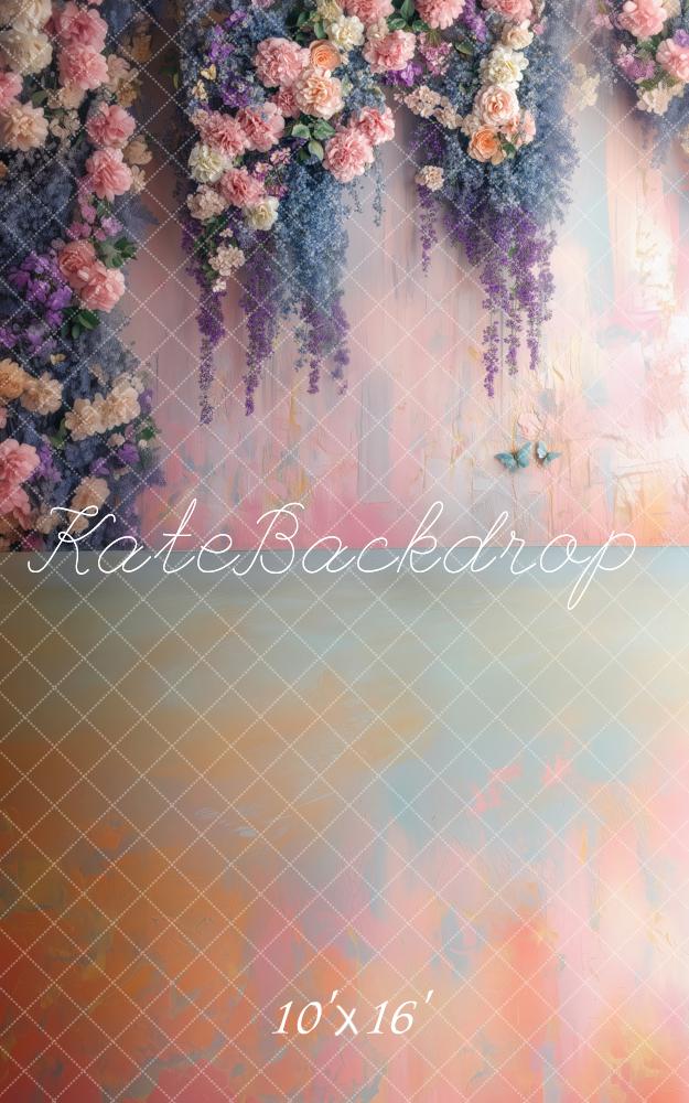 Kate Sweep Spring Romantic Wisteria Floral Backdrop Designed by Patty Robert - Image 4