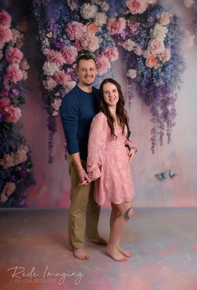 Kate Sweep Spring Romantic Wisteria Floral Backdrop Designed by Patty Robert - Image 5