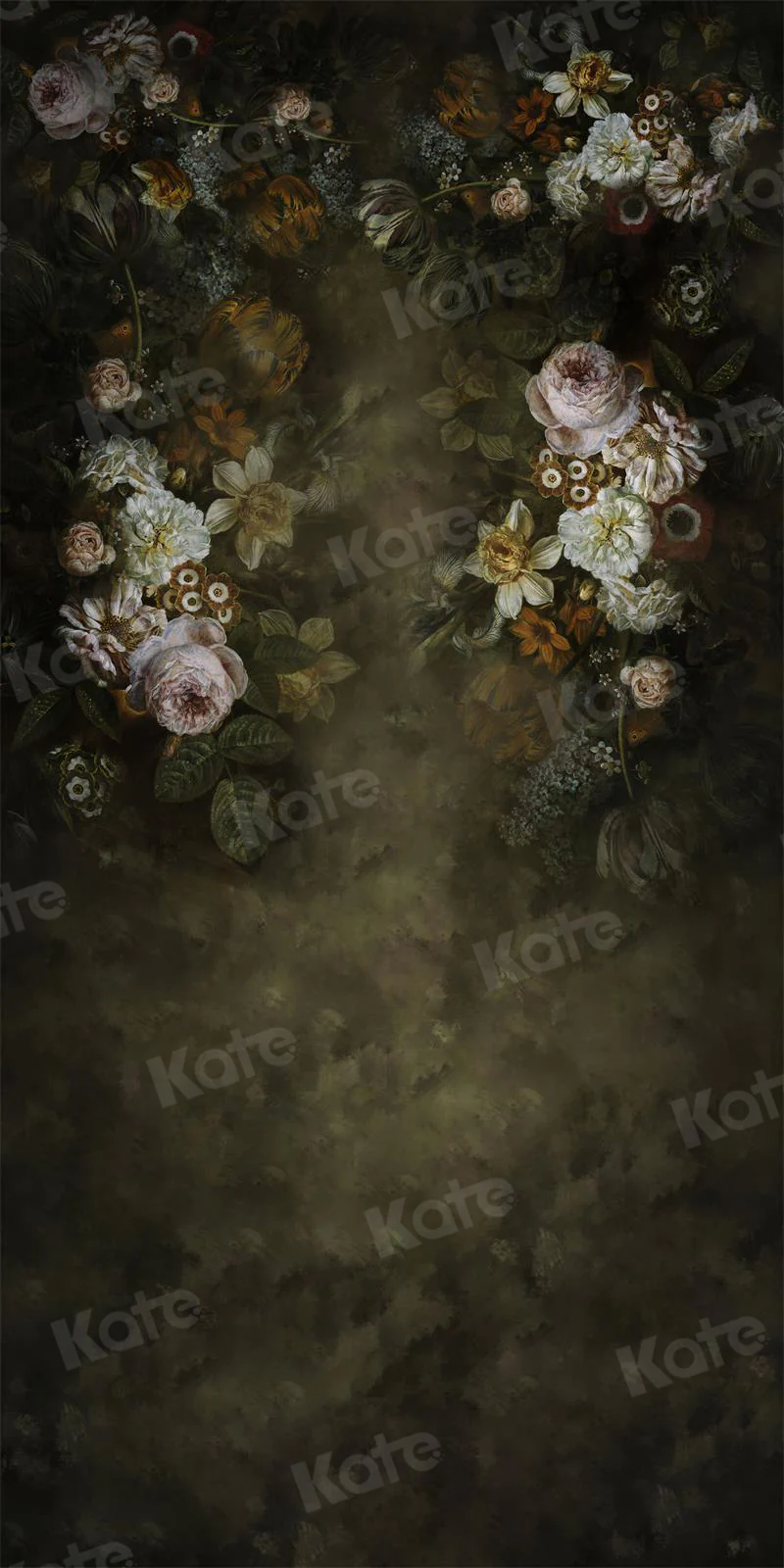 Kate Sweep Vintage Flowers Boudoir Backdrop for Photography - Image 2