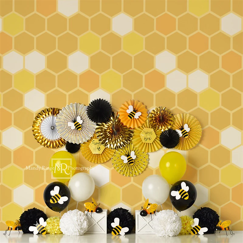 Kate Sweet Bee Children Cake Smash Backdrop Designed by Mandy Ringe Photography - Image 2