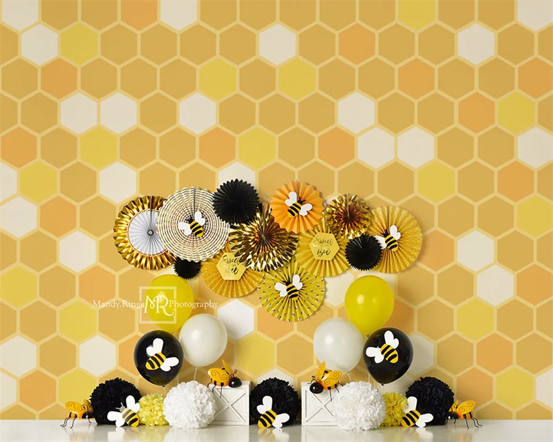 Kate Sweet Bee Children Cake Smash Backdrop Designed by Mandy Ringe Photography - Image 3
