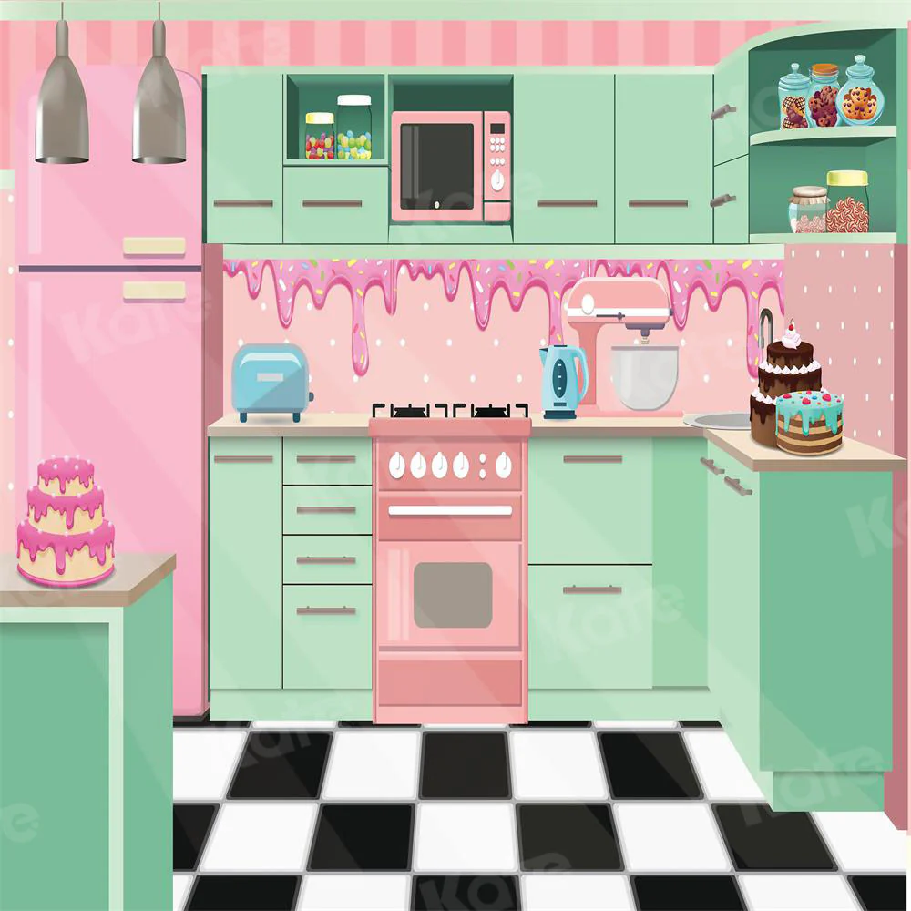 Kate Sweet Cute Kitchen Backdrop Designed by Pentaprisma - Image 6
