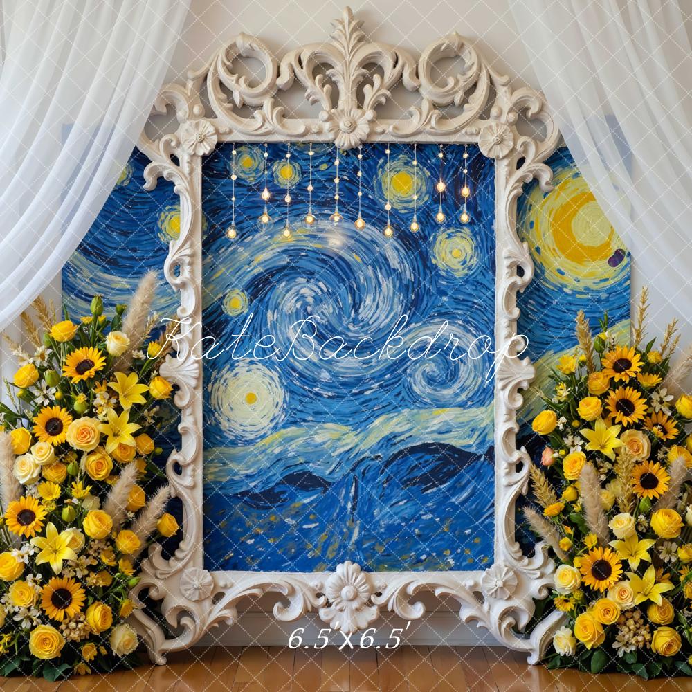 Kate Swirl Sky Ornate Frame Sunflower Backdrop Designed by Mini MakeBelieve - Image 2