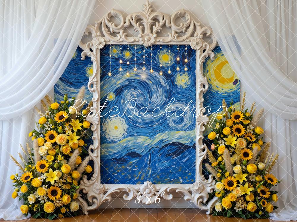 Kate Swirl Sky Ornate Frame Sunflower Backdrop Designed by Mini MakeBelieve - Image 3