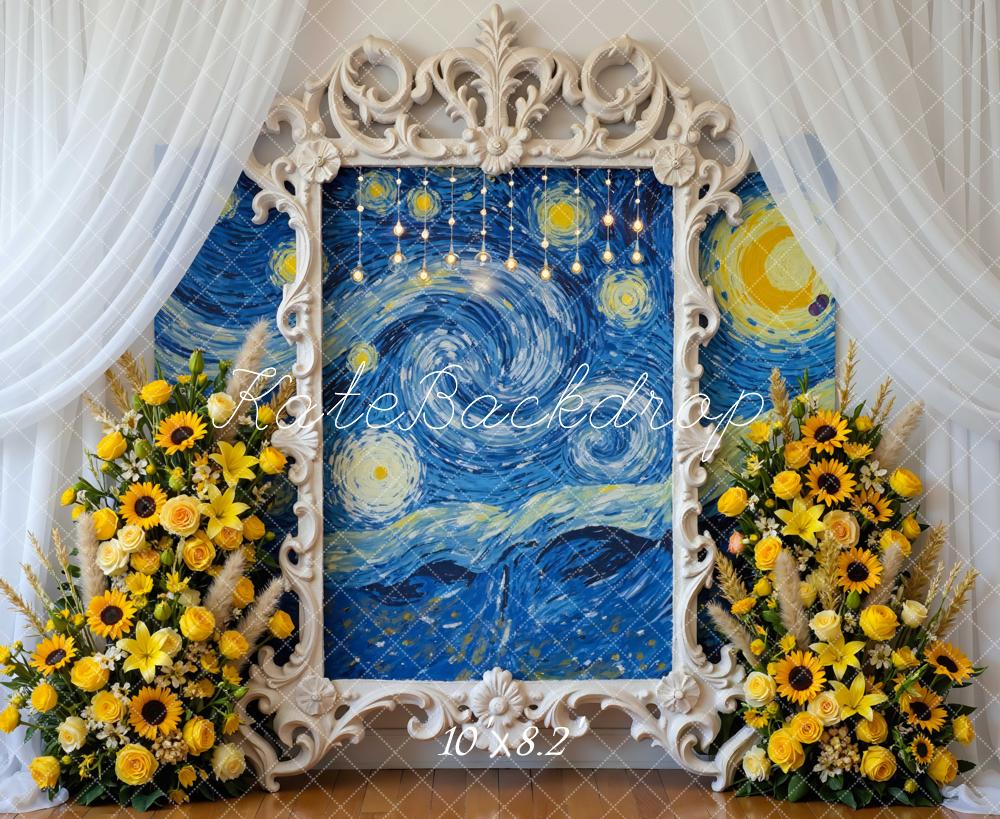 Kate Swirl Sky Ornate Frame Sunflower Backdrop Designed by Mini MakeBelieve - Image 6