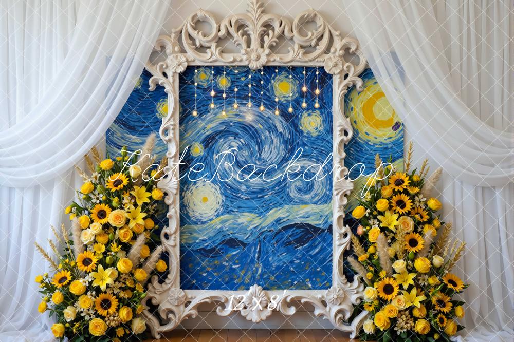 Kate Swirl Sky Ornate Frame Sunflower Backdrop Designed by Mini MakeBelieve - Image 8