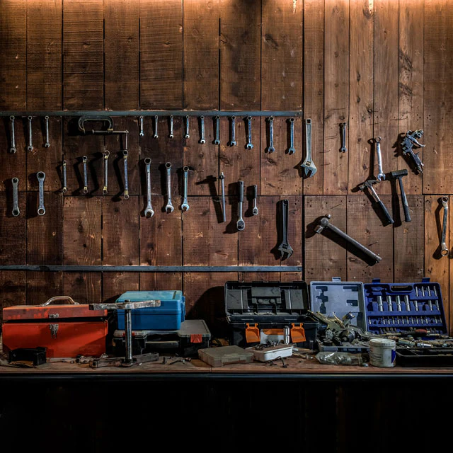 Kate Tool shelf against a table vintage garage backdrop for boy/Father's Day - Image 11